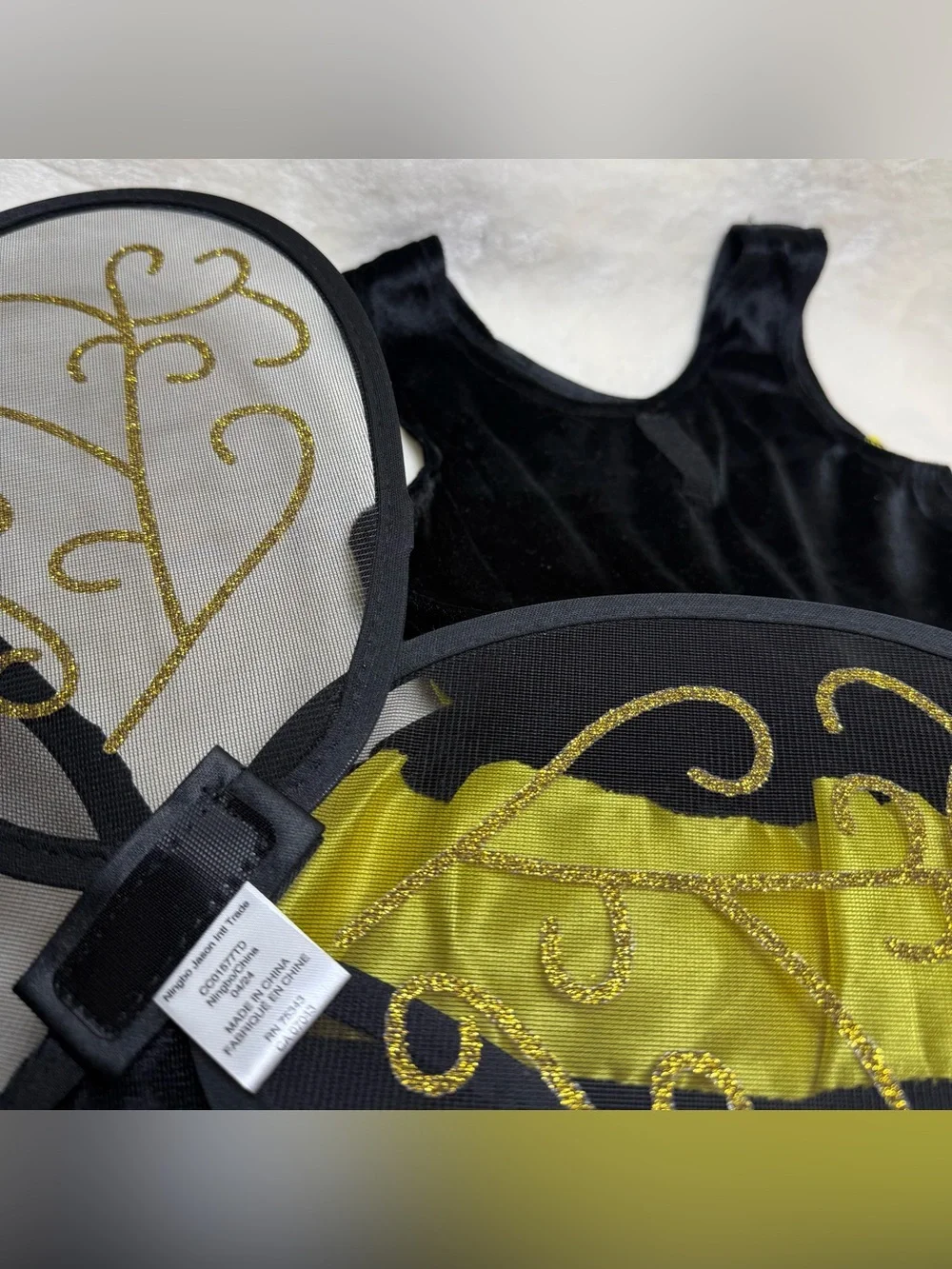 Bumblebee Costume Dress w/ Headband & Wings, Size 4T, PreLoved Great Condition!